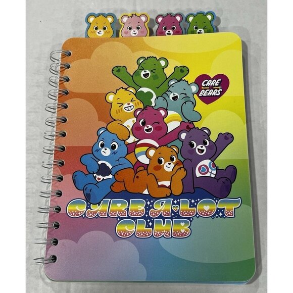 New Care Bears Journal/ Notebook Care A Lot Club Tabbed 4 Tabs LF3 - Picture 1 of 6